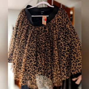 Torrid leopard print tutu tulle skirt size 00